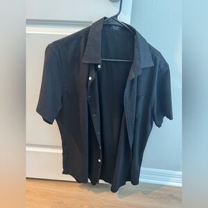 Black Button Up Collared Shirt